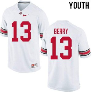 NCAA Ohio State Buckeyes Youth #13 Rashod Berry White Nike Football College Jersey QEY3845GB